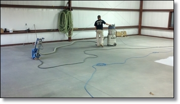 This shows Hydro-seal 75 apllied as primer for seamless floor